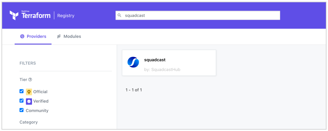 Squadcast Documentation in Terraform Registry
