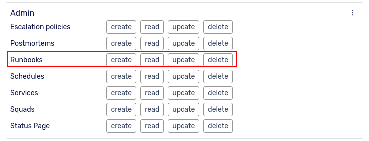 Permissions for Runbooks